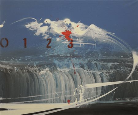 Firmato, datato. PAOLO BARATELLA (1935) - " Gli uccelli, così gli uomini ",...