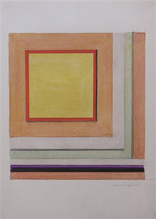 Firmato, datato. MAURO REGGIANI (1897 – 1980) - " Composizione ", 1969,...