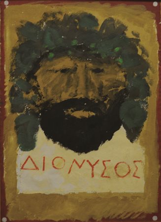 Firmato, datato. JOE TILSON (1928) - " Dionysus Eydendnus ", 1985, Tecnica...