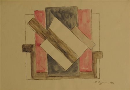 Firmato, datato. MAURO REGGIANI (1897 – 1980) - Senza titolo, 1936,...