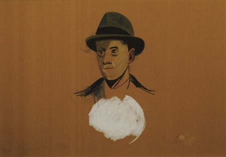 Firmato, datato. EDUARDO ARROYO (1937) - " Madrid - New York ", anni 70,...