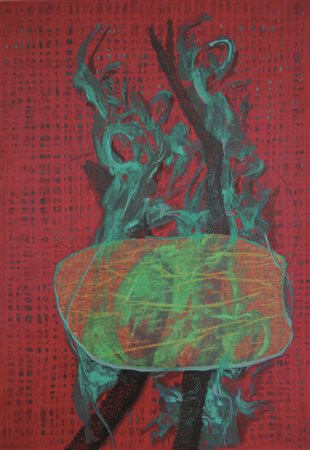 Firmato. ROCCO BORELLA (1920 – 1994) - Senza titolo, anni 60, Tecnica mista...