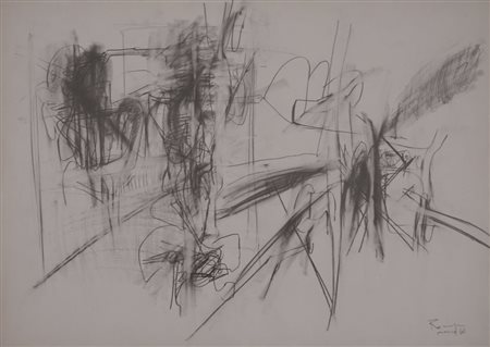Firmato. BEPI ROMAGNONI (1930 – 1964) - Senza titolo, 1960, Tecnica mista su...