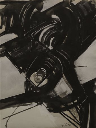 Firmato, datato. GIANNI BERTINI (1922 – 2010) - Senza titolo, 1954, Olio su...