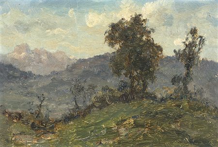 Vittore Antonio Cargnel (Venezia 1872 - Milano 1931)"Solitudine alpestre....