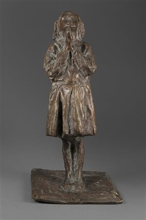 Eugenio Pellini (Marchirolo 1869 - Milano 1934)"La preghiera"scultura in...