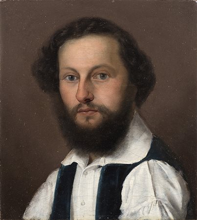 Francesco Podesti (Ancona 1800 - Roma 1895)(Attribuito)"Ritratto...