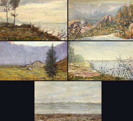 Filiberto Minozzi (Verona 1877 - Milano 1936)"Il Po a Viadana" "Col di Tenda"...