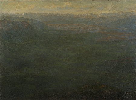 Guido Cinotti (Siena 1870 - Milano 1932)"Veduta delle prealpi varesine da...