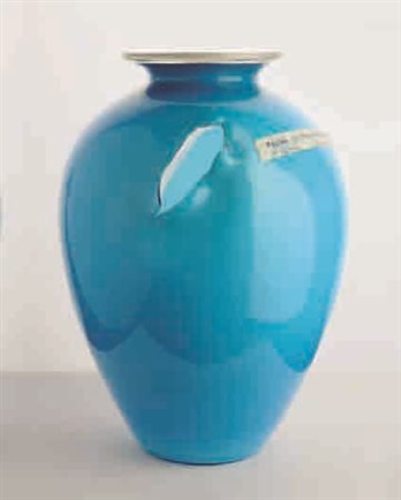 Philippe Starck Vaso seriale 706-61 in vetro incamiciato acquamare con...