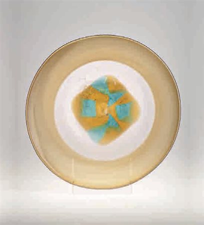 Tapio Wirkkala Grande piatto a incalmo con murrine centrali, 1966/1968 circa....