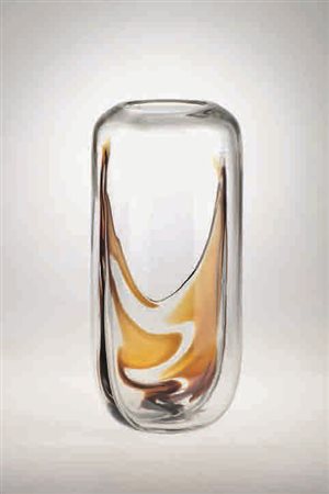 Toni Zuccheri Vaso della serie “Membrane” con interno in cristallo e vetro...