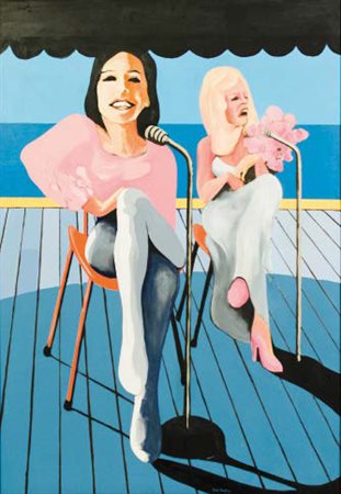 ROD DUDLEY Melbourne 1935 SENZA TITOLO olio su tela, cm 100x70. Firmato in...