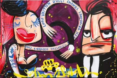 SELWYN SENATORI Pallanza 1973 LES AVANT GARDISTES, 2017 acrilico su tela di...