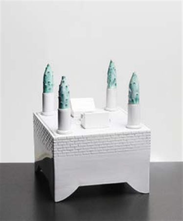 UGO LA PIETRA (1938) SANDRO DA BOIT Scultura in ceramica smaltata. Firmata...