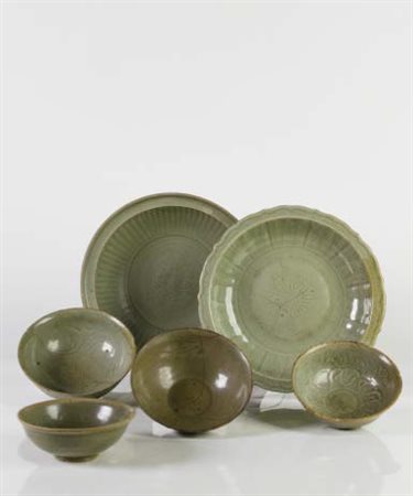 MANIFATTURA VIETNAMITA Servizio in terraglia composto da n. 4 coppette e n. 2...