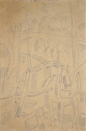 Fernand Léger Dessin du front 1916 ca. Matita su carta 14.5 x 9.5 cm Data e...