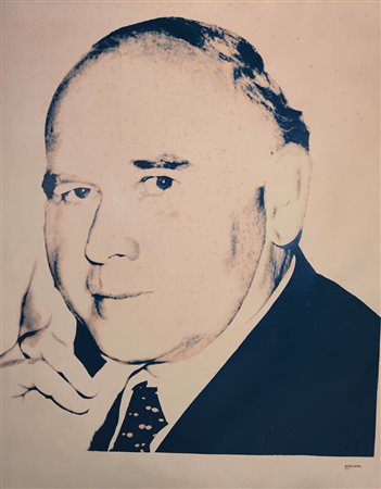 Andy Warhol Dr. Peter Ludwig Serigrafia su carta riportata su tela 115.5 x 89...