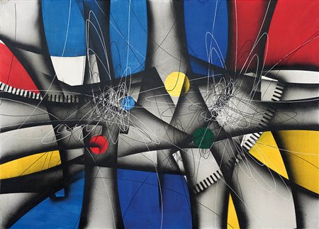 Roberto Crippa Spirale 1952-53 Olio su tela 100 x 140 cm Firma, data sul retro