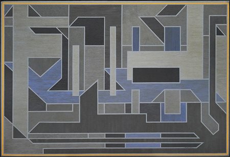 Victor Vasarely Gris - 2 1948-62 Olio su tela 84 x 124 cm Firmato in basso a...