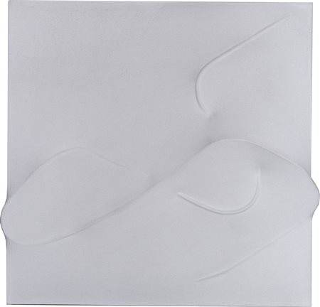 Agostino Bonalumi Bianco 2000 Tela estroflessa e acrilico 50.5 x 52.5 x 7 cm...