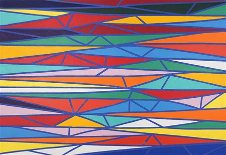 Piero Dorazio Profili III 1973 Olio su tela 90 x 130 cm Firma, titolo, data...