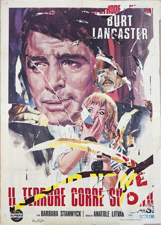 Mimmo Rotella Burt 1998 Décollage su tela 140 x 100 cm Firmato in basso a...