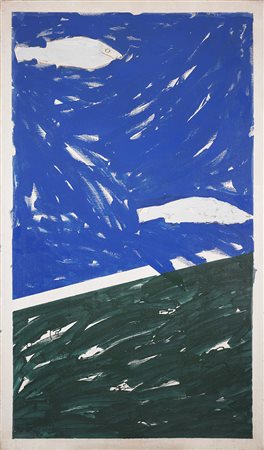 Mario Schifano Al mare 1979 Smalti su tela 196 x 114 cm Titolo e firma sul...