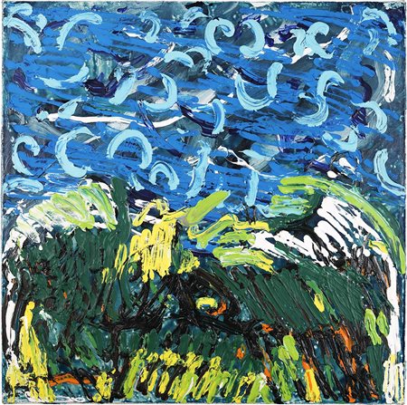 Mario Schifano 1x100 Informazione 1985-86 Smalto e acrilico su tela 49.7 x...