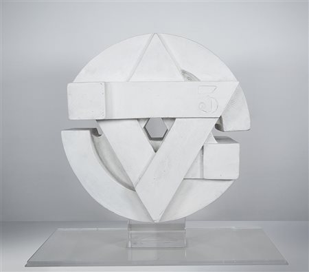 Giò Pomodoro Sole 1981 Gesso 30.5Ø cm Firma e data sul fronte Esemplare unico