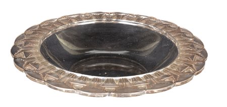 RENÉ LALIQUE 1940 ca. PIATTO in vetro soffiato a stampo, molato e sabbiato...