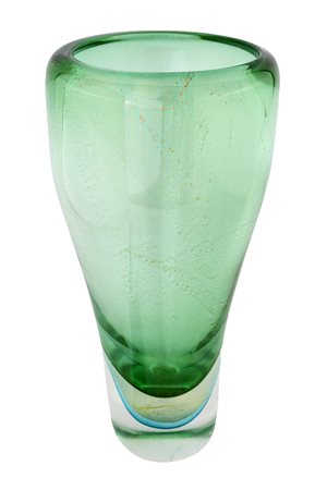 SEGUSO MURANO ITALIA 1970 ca. GRANDE VASO in vetro sommerso con foglia d'oro...