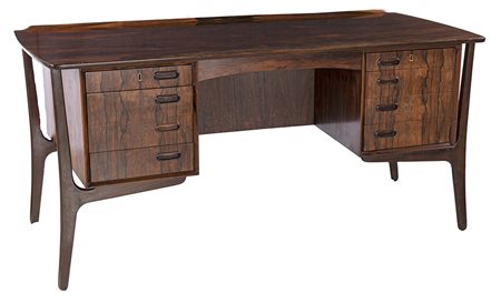 SVEND AAGE MADSEN DANIMARCA 1960 SCRIVANIA E POLTRONCINA in palissandro...