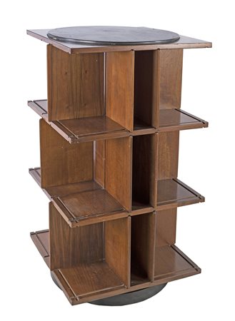 GIANFRANCO FRATTINI 1964 LIBRERIA GIREVOLE mod. 831 impiallacciata in...