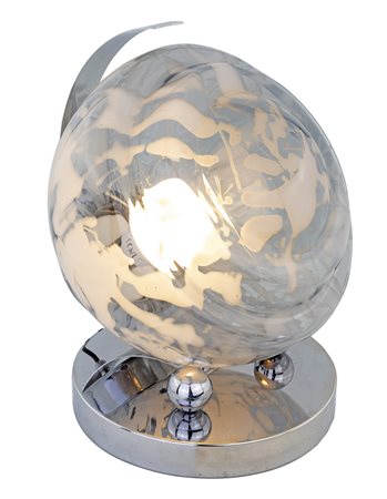 NASON 1970 ca. LAMPADA DA TAVOLO a forma di mappamondo in vetro soffiato...