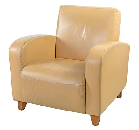 PRODUZIONE ITALIANA 1980 COPPIA DI POLTRONE struttura in legno, rivestimento...