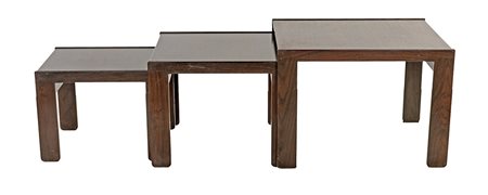 AFRA E TOBIA SCARPA 1960 TAVOLINI A NIDO in palissandro, prod. Cassina, cm...