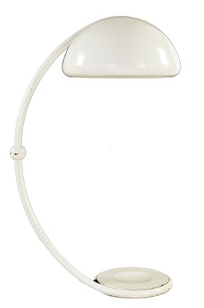 ELIO MARTINELLI 1960 ca. LAMPADA " SERPENTE" da terra braccio e base in ferro...