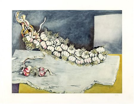 RENATO GUTTUSO (Bagheria 1911-Roma 1987) TRECCIA D'AGLIO litografia, 91x110...