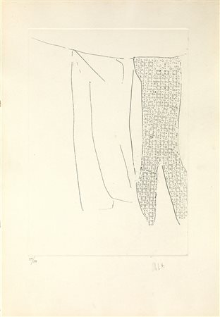 FAUSTO MELOTTI (Rovereto 1901-Milano 1986) SENZA TITOLO incisione, cm 49x34....