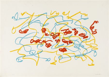 GIULIO TURCATO (Mantova 1912-Roma 1995) COMPOSIZIONE litografia, cm 50x70...