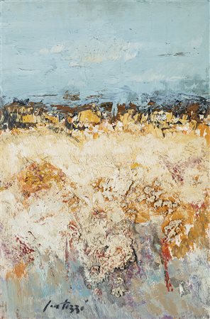 SERGIO SCATIZZI (Capannori 1918-Firenze 2009) PAESAGGIO D'ESTATE olio su...