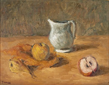 FIORENZO TOMEA (Zoppè Di Cadore 1910-Milano 1960) NATURA MORTA olio su...