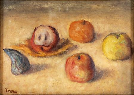 FIORENZO TOMEA (Zoppè Di Cadore 1910-Milano 1960) NATURA MORTA olio su...