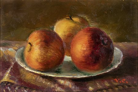 VITTORIO CASETTI (Rovereto 1891-Rovereto 1977) NATURA MORTA olio su tavola,...