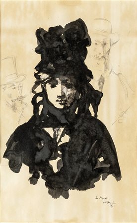 FAUSTO MARIA LIBERATORE (Lucca 1922-Lucca 2004) A MANET tecnica mista su...