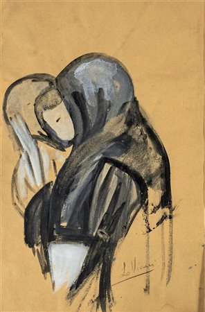 LORENZO VIANI (Viareggio 1882-Lido Di Ostia 1936) MATERNITÀ tecnica mista su...