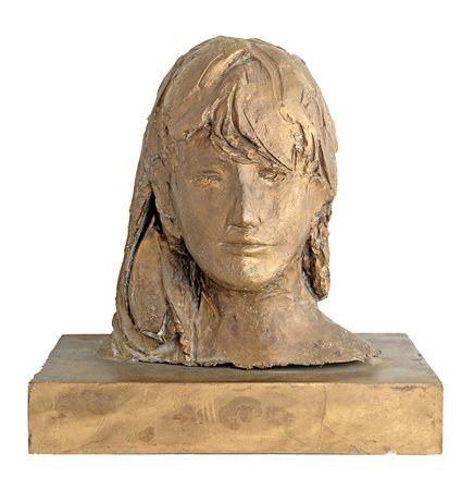 GIACOMO MANZÙ (Bergamo 1908-Roma 1991) RITRATTO DI GINA LOLLOBRIGIDA scultura...