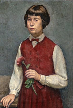 CARLO SOCRATE (Mezzanabigli 1889-Roma 1967) RITRATTO DI MARIA LETIZIA...