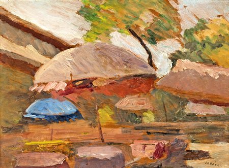 EMILIO SOBRERO (Torino 1890-Roma 1964) LOTTO DI DUE DIPINTI DI EMILIO SOBRERO...